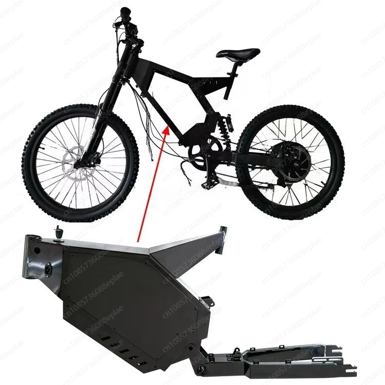 8000W Stealth Bomber Ebike - ステルス爆撃機型電動自転車フレーム、フルサスペンション3000W 5000W 8000W電動自転車シャーシ、電動バイク変換キット