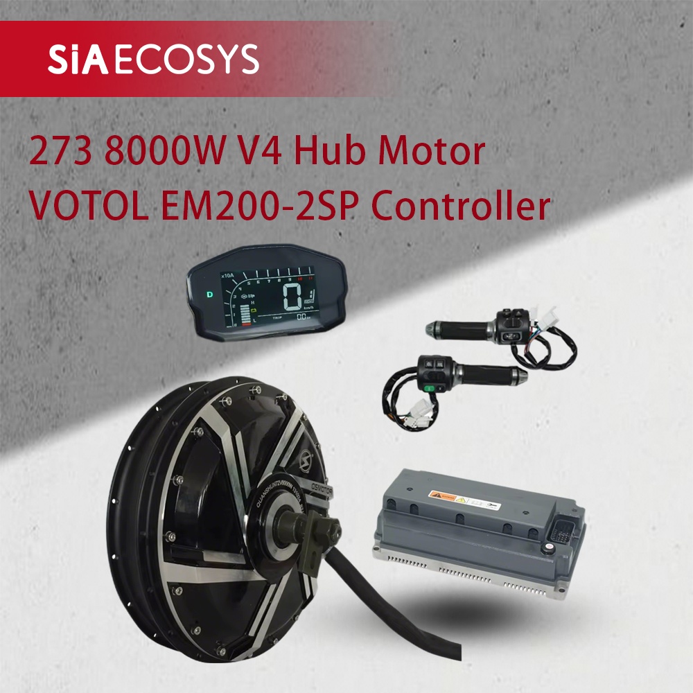 Qs273 Hub Motor 8000W 72V - QSMOTOR QS273 8000W高速スポークハブモーターV4 72V 120KPH EM200-2コントローラー変換キット（電動バイク用）