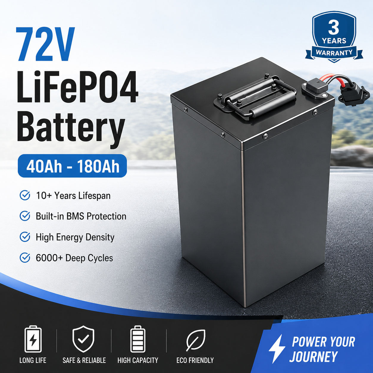 72V 60Ah Lifepo4 Battery Pack - 新エネルギー72V 40ah 60ah 80ah 100ah 120ah