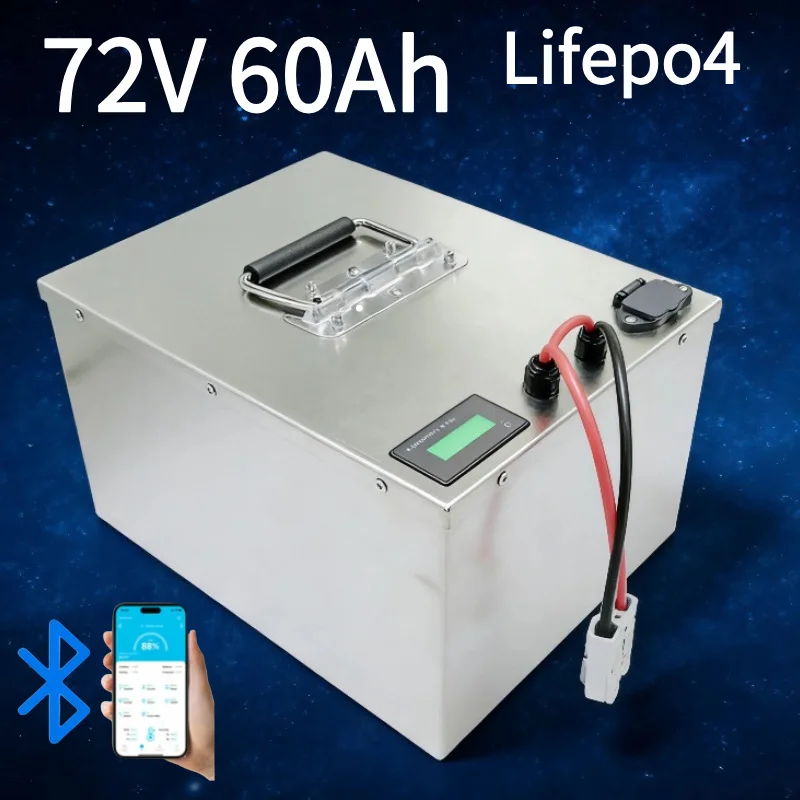 72V 60Ah Lifepo4 Battery Pack - 72V LiFePO4 バッテリー 60Ah Bluetooth APP