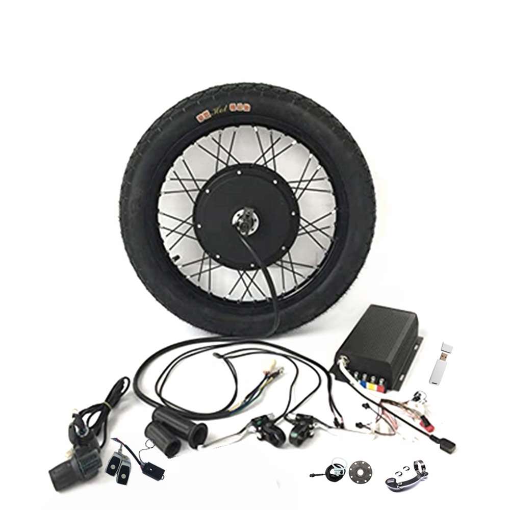 Electric Motorcycle Conversion Kit 72V - 150mmドロップアウト QS205 50H 48-72V 3000Wリア電動自転車キット オートバイ変換キット（Sabvoton