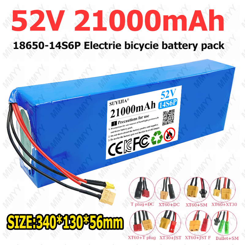 60V 30Ah Electric Scooter Battery - 52V 21Ah 14S6P リチウムバッテリーパック 18650 内蔵