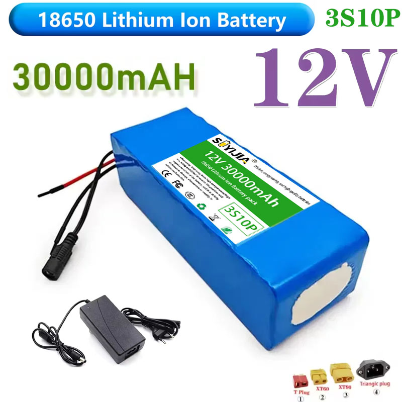 60V 30Ah Electric Scooter Battery - 12V 30Ah 3S10P 12V電気器具、電動玩具、LED照明、バッテリースピーカー、18650充電式バッテリー用