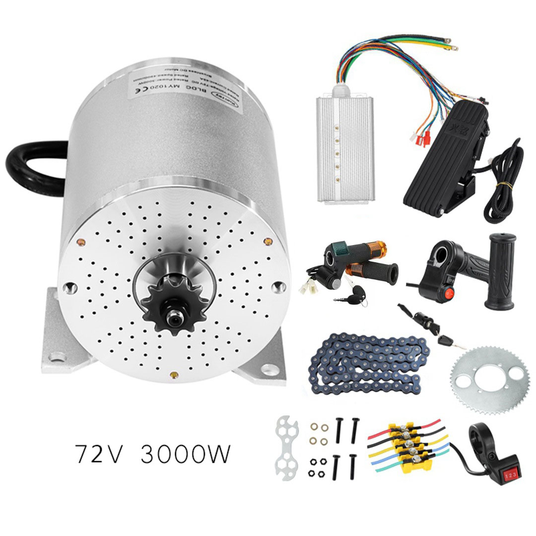 Electric Motorcycle Conversion Kit 72V - 電動バイクカートモーターキット DIY MY1020 1600W 2000W 3000W