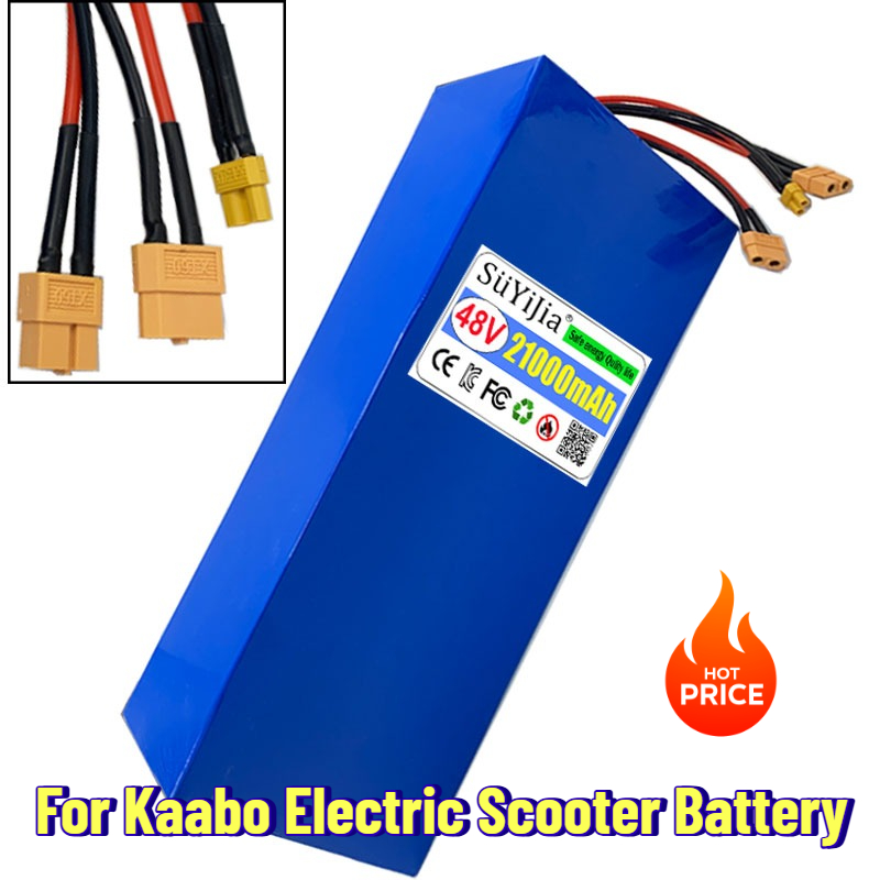 60V 30Ah Electric Scooter Battery - オリジナルKaabo Mantis 8 48V 21Ahバッテリー、2つの出力ポートと1つの入力ポート、デュアルモーターKaabo Mantis