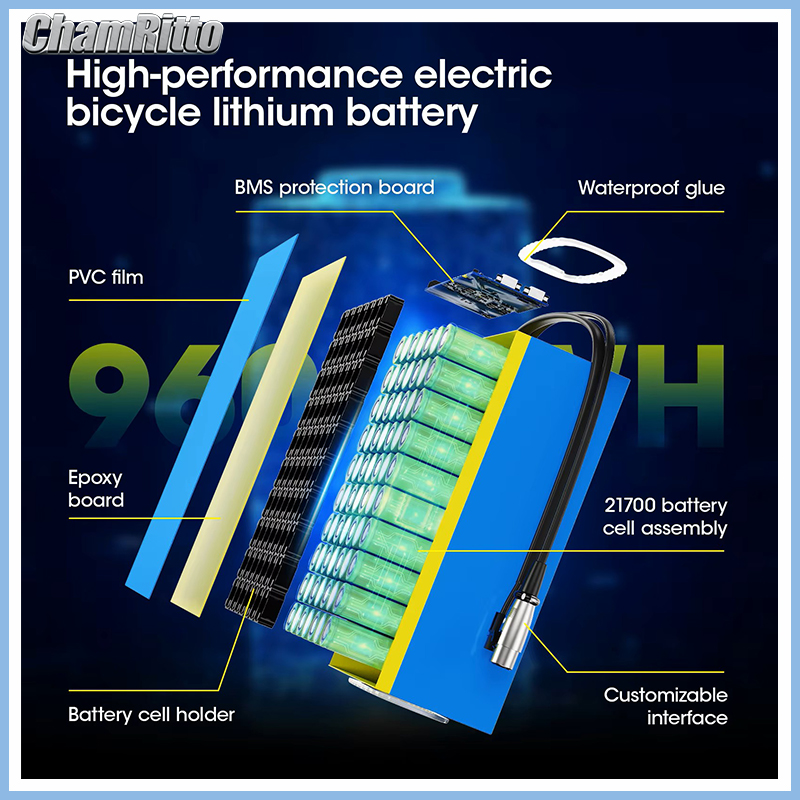 48V 52V電動自転車chamrider 21700バッテ - 60V 30Ah Electric Scooter Battery のレビューと価格