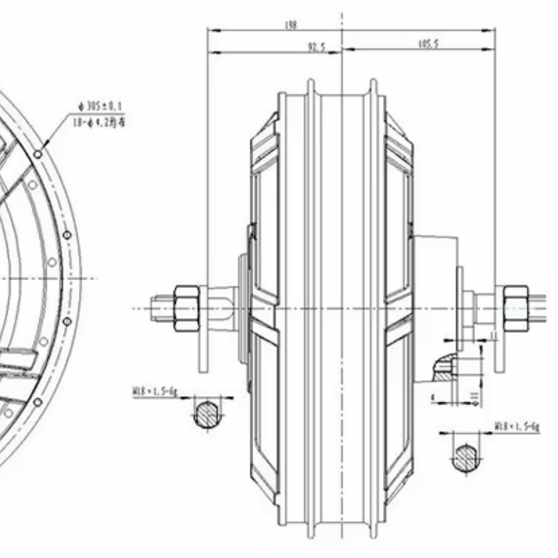 QSモーター 273モデル 72v-144v スポークホイー - Qs273 Hub Motor 8000W 72V のレビューと価格