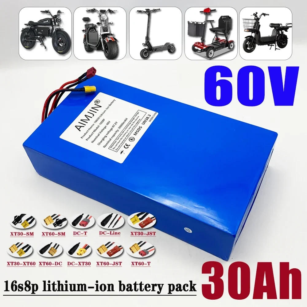 1000-3000W ハイパワー 60V 30Ah 1865 - 60V 30Ah Electric Scooter Battery のレビューと価格