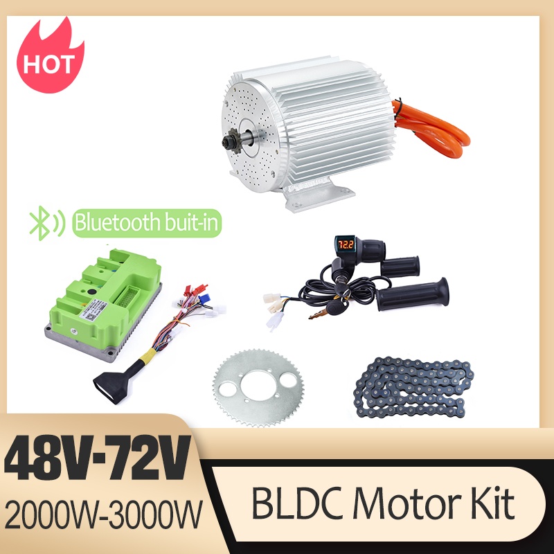 3000W 72V 電動ブラシレスモーター高速モーター 電動 - Electric Motorcycle Conversion Kit 72V のレビューと価格