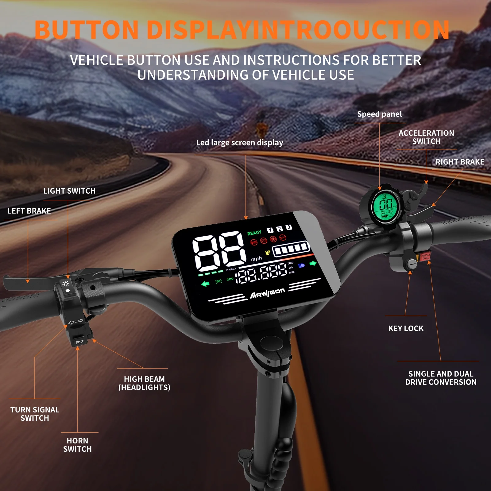 アーワイボン 5600W 大人用電動スクーター デュアルモー - 60V 5600W Dual Motor Electric Scooter のレビューと価格