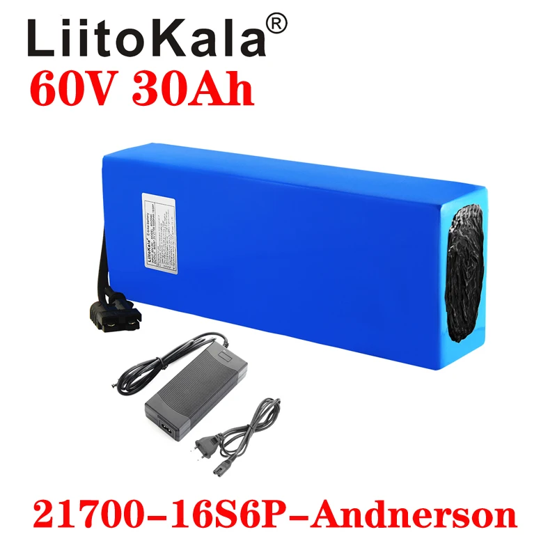 Liitokala-リチウム電池付き電動スクーター,60V, - 60V 30Ah Electric Scooter Battery のレビューと価格