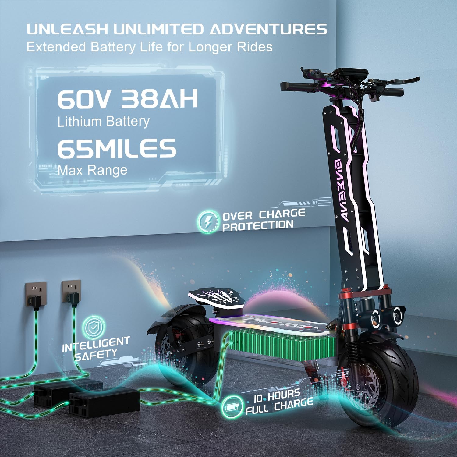 ONECNA NEW GT9 GT8 GT7 大人用電動スク - 60V 5600W Dual Motor Electric Scooter のレビューと価格