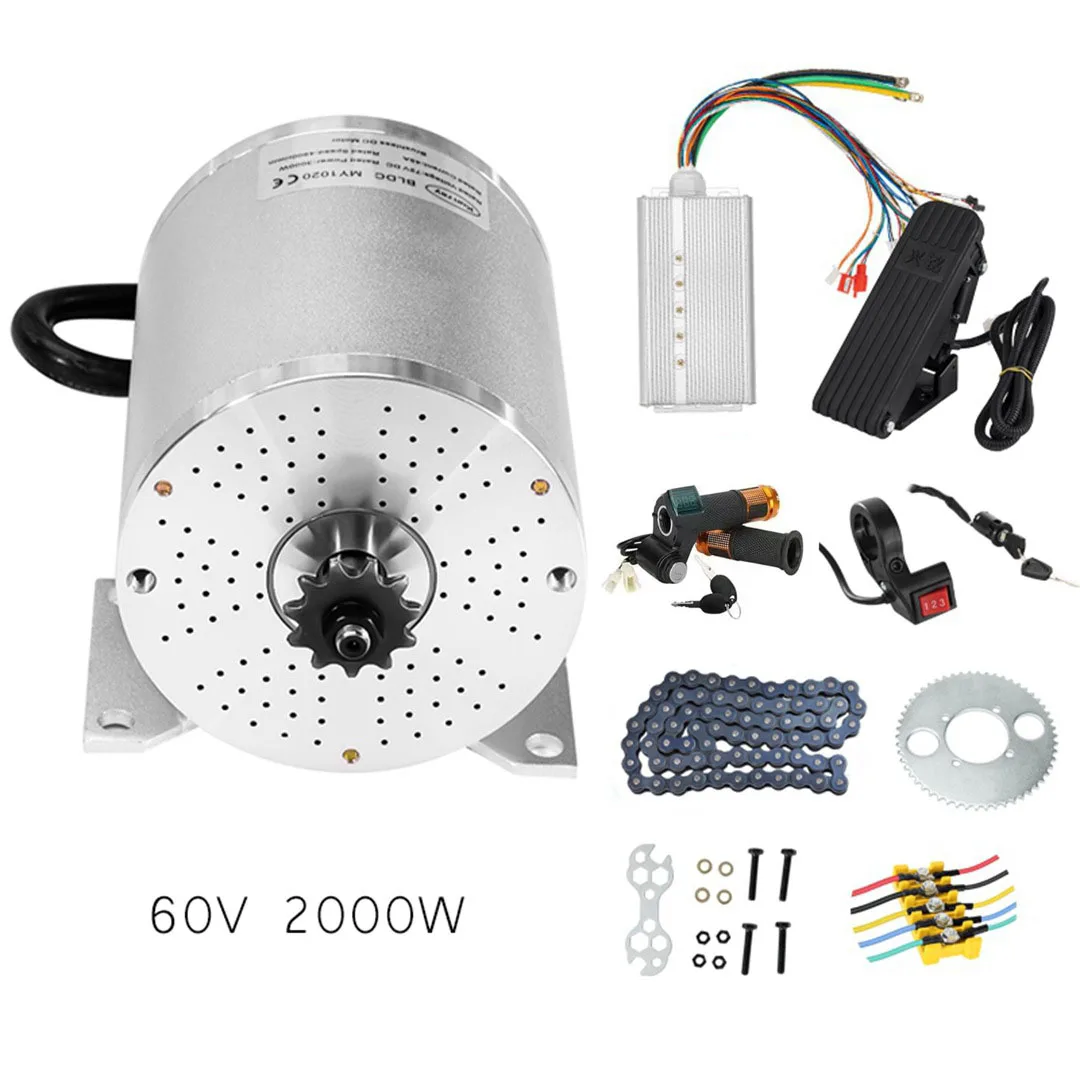 電動バイクカートモーターキット DIY MY1020 160 - Electric Motorcycle Conversion Kit 72V のレビューと価格